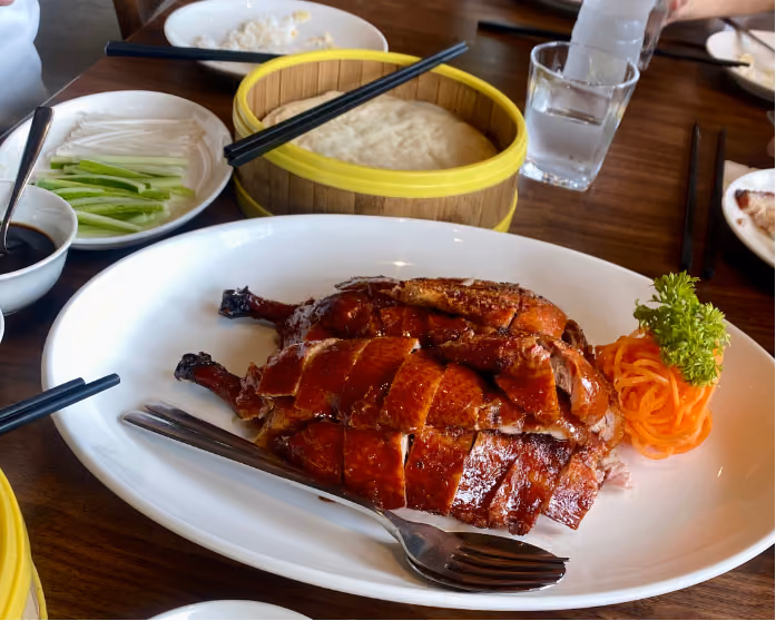 Pekin roasted duck served at Duck kingdom Phnom Penh