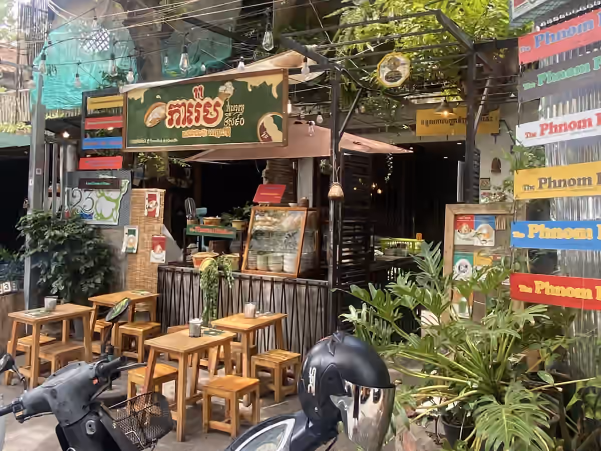 Battambang specialities: rice vermicelli and known for its homemade ice cream