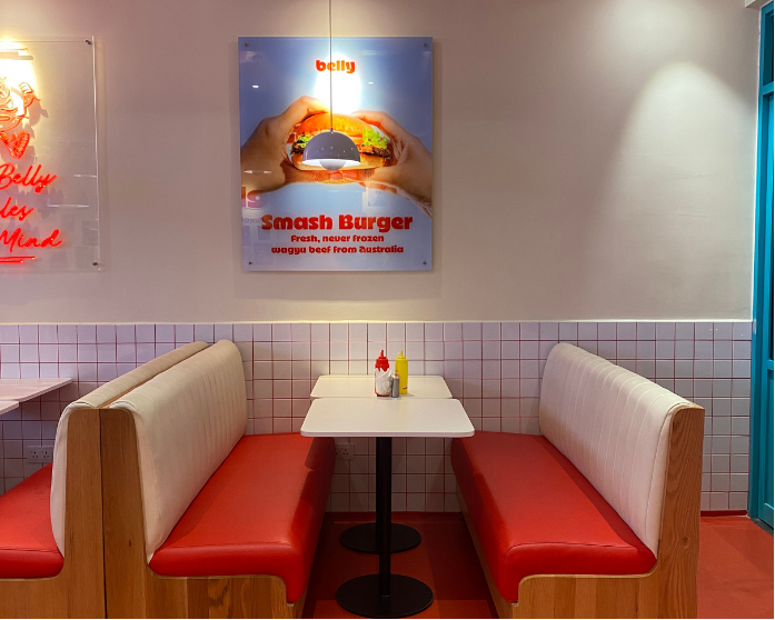 Interior of Belly Burger